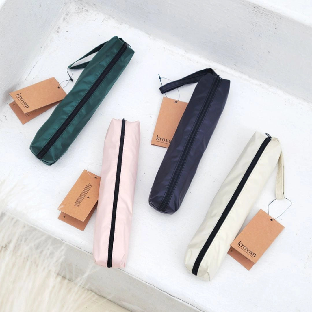 Wet umbrella inside waterproof zipper pouch